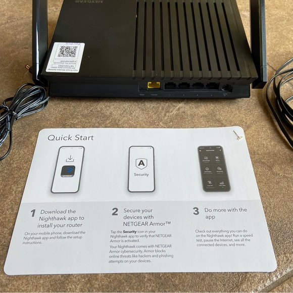 WORKING - NETGEAR 4-Stream AX1800 WiFi 6 Router (RAX20-100NAS) - Picture 14 of 16